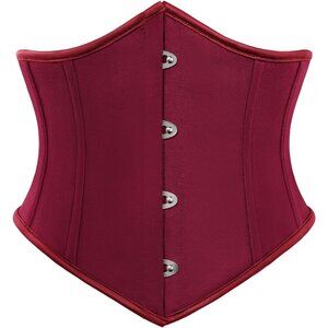 Women's Wine Red Corset Belt Wide Waist Lace Up Pirate Accessories Belt